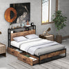 Costway Bed Frame with Storage Headboard Charging Station and Drawers New