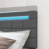 Costway Bed Frame with Upholstered Headboard LED Light Strip Storage Drawers and USB Ports New