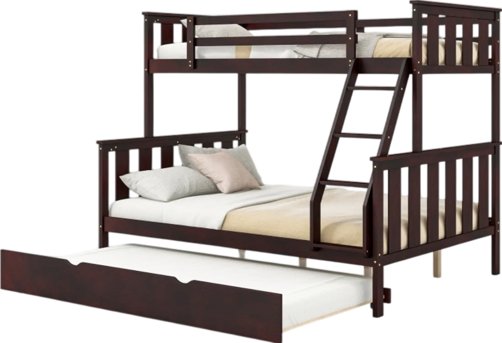 DWE ③ Costway Bed Frame 3-in-1 Convertible Twin Over Full Bunk