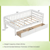 Costway Bed Frame Twin Daybed with Fence Rails and 2 Storage Drawers New