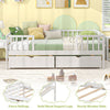 Costway Bed Frame Twin Daybed with Fence Rails and 2 Storage Drawers New