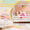 Costway Bed Frame Twin Size House with Trundle Fence Rail and Roof Design New