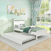 Costway Wooden Bed Frame Twin Size with Trundle 200 Lbs Capacity for Teens and Adults New