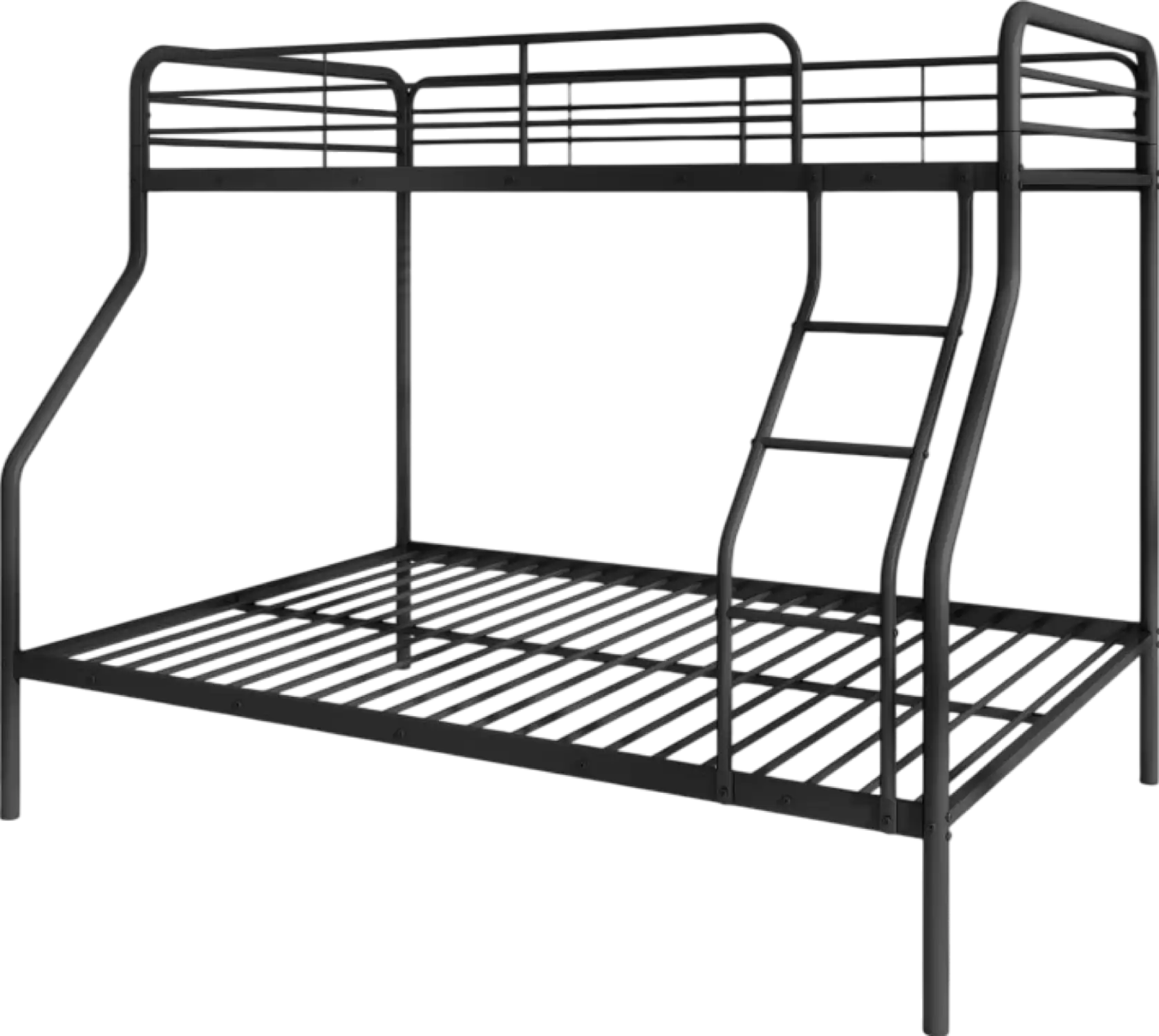 Costway Bed Frame Twin Over Full Metal Bunk with Ladder and Safety Guardrails New