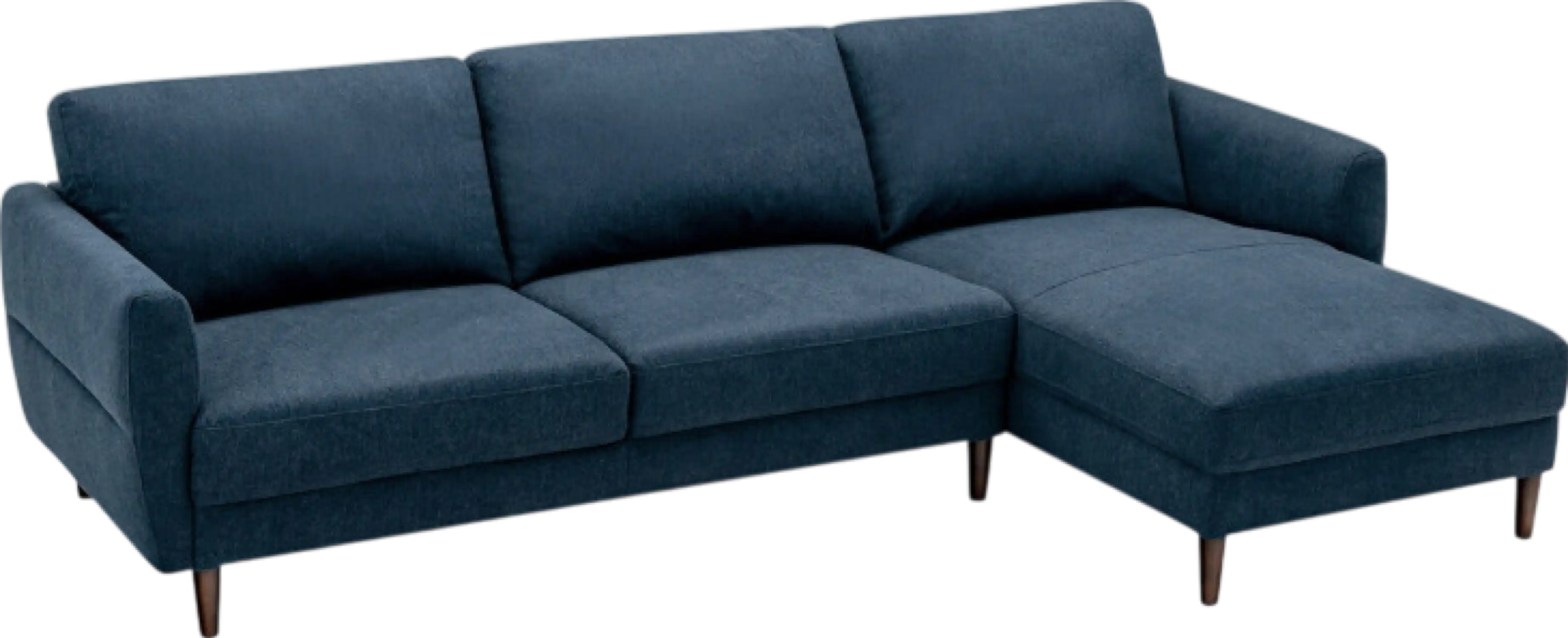 Costway Sofa 3-Seat L-Shaped Sectional with Chaise Lounge and Solid Wood Legs New