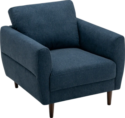 Costway Single Sofa Modern Upholstered Fabric Accent Armchair with Solid Wood Frame New