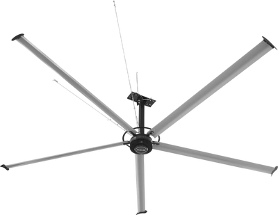 MechMaxx 24' 1PH Industrial Ceiling Fan HVLS 208-240V Energy Efficient Large Area Air Circulation for Warehouses Factories New