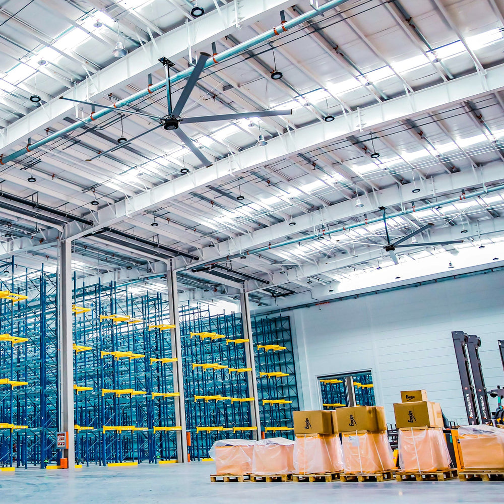 16FT HVLS Industrial Ceiling Fan 208-240V 3Ph - Energy Efficient Large Area Air Circulation for Fan Warehouses & Factories, 16FT3PH