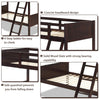 Costway Bed Frame Twin Wooden Bunk Bed with Safety Rail and Ladder New