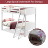 Costway Bed Frame Twin Wooden Bunk Bed with Safety Rail and Ladder New