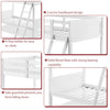 Costway Bed Frame Twin Wooden Bunk Bed with Safety Rail and Ladder New