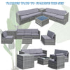 Costway Patio Furniture 8 PCS Wicker Rattan Sofa Set with Storage Cabinet and Coffee Table New