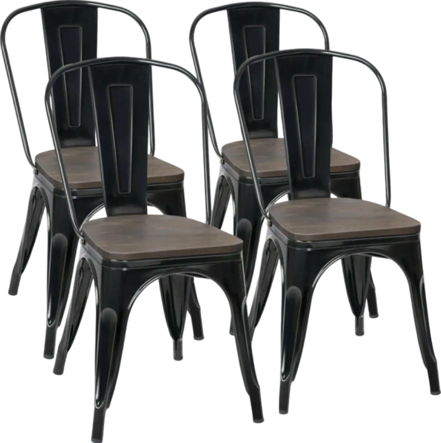 Costway Chair Set of 4 Stackable 18