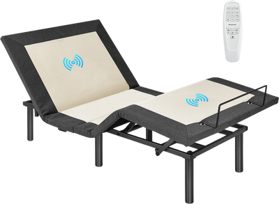 Costway Bed Frame Electric Twin or Queen Size Adjustable With Massage Modes New