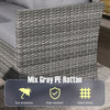 Costway Patio Furniture 7 PCS Dining Set with Ottomans Cushions and Glass Table New