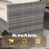 Costway Patio Furniture 7 PCS Dining Set with Ottomans Cushions and Glass Table New