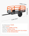Vevor Steel Dump Trailer 22 Cu Ft 1600 Lb Capacity Tow Behind for ATV Mower New