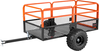 Vevor Steel Dump Trailer 28 Cu Ft 1800 Lb Capacity Tow Behind for ATV Mower New