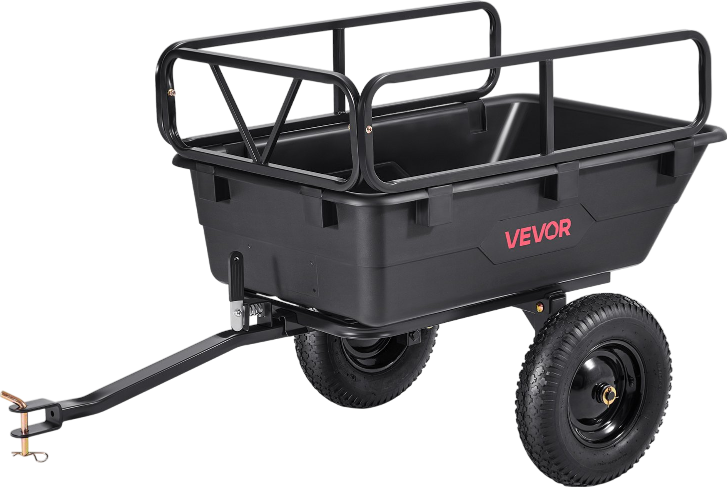 Vevor Plastic Dump Trailer 10 Cu Ft 500 lb Capacity Tow Behind for ATV Mower New