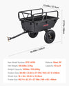 Vevor Plastic Dump Trailer 10 Cu Ft 500 lb Capacity Tow Behind for ATV Mower New