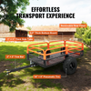 Vevor TC4268 ATV Dump Trailer Tow Behind Cart 1500 lbs 15 cu. ft. Capacity Removable Sides Heavy Duty Steel New