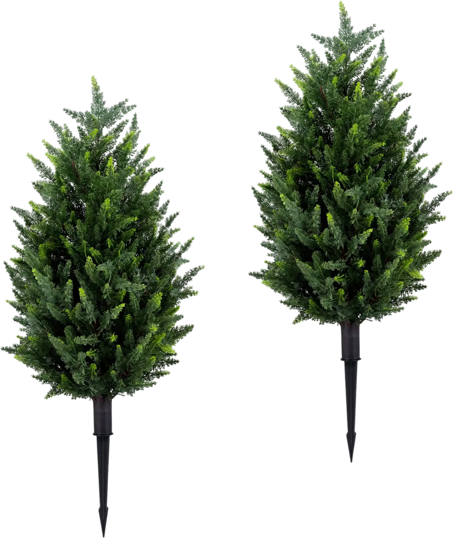 Costway 2 Pack 3' Artificial Cypress Topiary Trees w/ Ground Spikes Indoor Outdoor 98120785 New