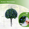 Artificial lavender boxwood topiary ball tree, 27.5" with purple flowers and ground spikes for outdoor patio decoration.