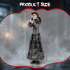 Halloween animatronic jumpscare doll with pop-up head, glowing eyes, and sound activation, perfect for spooky decorations.