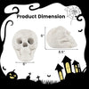 Realistic beige skull decoration for Halloween, measuring 6" x 8.5", perfect for fire pits and spooky ambiance.