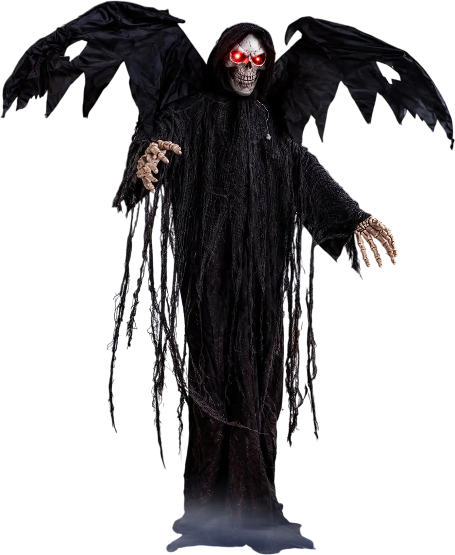 Costway Halloween Standing Grim Reaper Red Eyes Shaking Head 42745346 New