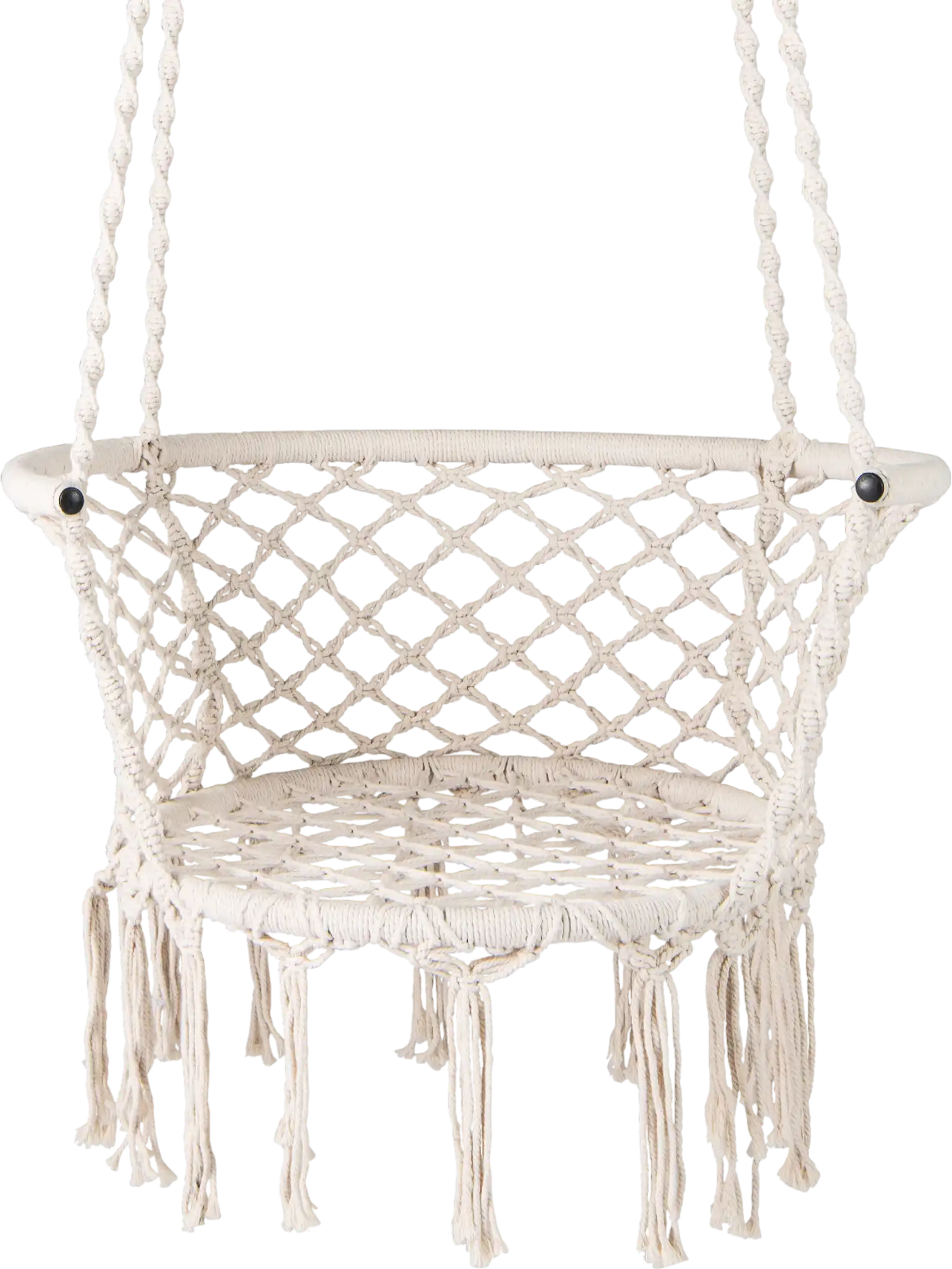 Costway Macrame Hammock Chair Hanging Cotton Rope Swing 72993263 New