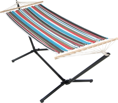 Costway Hammock with Stand & Carrying Case Multicolor 75821964 New