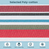 Multicolor poly-cotton fabric showcasing breathable and skin-friendly texture, ideal for a hammock with stand.