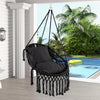 Hanging Hammock Chair with Soft Seat Cushions and Sturdy Rope Chain-Black - Gallery View 1 of 9