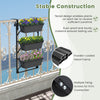 Hanging vertical planter with three detachable boxes, adjustable hooks, and sturdy powder-coated metal frame for wall.