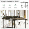Double-tiered polycarbonate roof of a black hardtop grill gazebo, promoting ventilation and stability for outdoor.