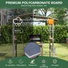 Hardtop grill gazebo with vented polycarbonate roof, featuring side shelves and weather-resistant design for outdoor.