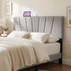 Headboard for Queen and Full Size Bed Geometric Upholstered Head Board-Gray - Gallery View 1 of 11