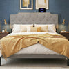 Headboard for Queen and Full Size Bed Rivet Tufted Upholstered Head Board-Gray - Gallery View 1 of 11