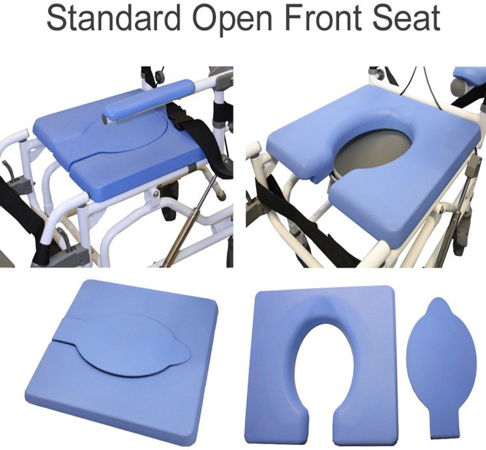 Healthline Medical EZee Life 170 18" Aluminum Rehab Shower Commode Chair Tilt and Recline New