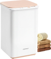 Heated towel warmer with a 20L capacity, stainless steel liner, and 4 timer settings for spa-like comfort in bathrooms.