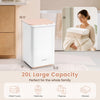 Heated towel warmer with 20L capacity, stainless steel liner, and four timer settings for spa-like comfort at home.