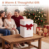 Heated towel warmer with a 20L capacity, stainless steel liner, and timer settings for spa-like comfort at home.