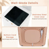 Heated towel warmer with stainless steel inner liner, 20L capacity, and bottom cord storage for neat organization.
