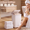 Heated towel warmer with stainless steel inner liner, 20L capacity, and 4 timer settings for spa-like comfort.