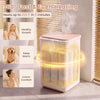 Heated towel warmer with stainless steel liner, 20L capacity, heats to 266℉ in 5 minutes for spa-like comfort.