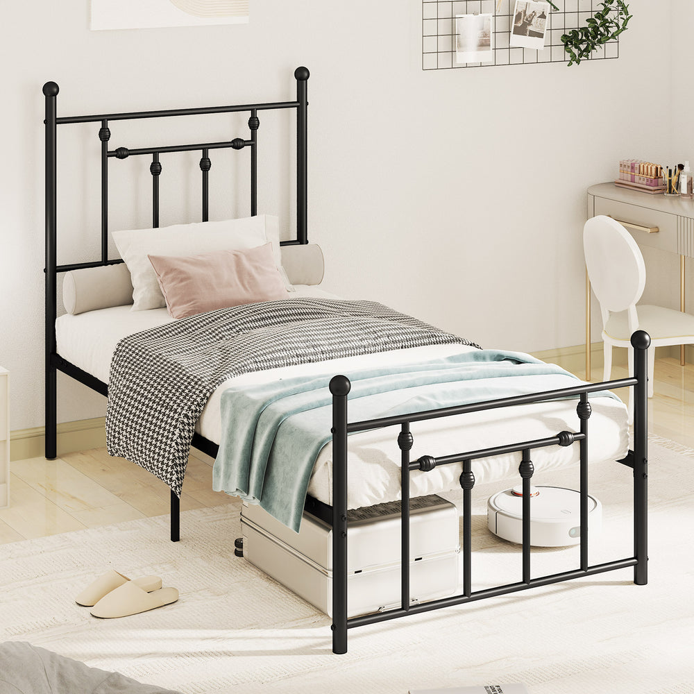 Full/Queen/Twin Size Heavy-duty Metal Bed Frame with Headboard-Twin Size - Gallery View 1 of 10
