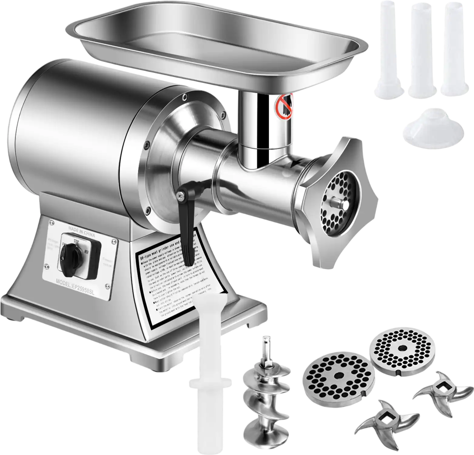 Costway 1.5HP 1100W 550lbs/h Commercial Meat Grinder 25401987 New
