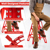 Heavy-duty aluminum garage bar chair in red with 360° swiveling seat, reinforced screw connection, and comfortable.