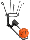 Heavy-Duty Basketball Return Attachment with 6 Sturdy Hooks